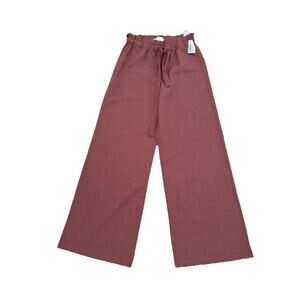 Vanilla Star wide leg linen pants paperbag size Small NWT